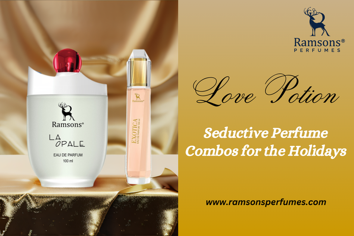 Ramsons Perfumes Love Potion: Seductive holiday perfume combo featuring La Opale and Exotica fragrances for festive gifting
