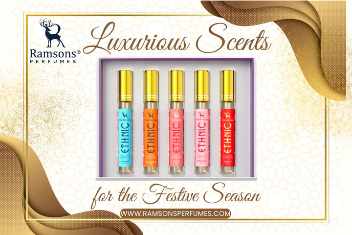 Ramsons Luxurious Scents Ethnic perfume set for the festive season. Perfect gift for timeless fragrances. Shop at ramsonsperfumes.com