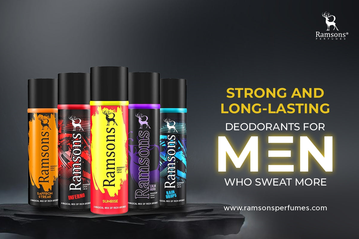 Ramsons, combo of 5 deodorants for men, featuring strong and long-lasting scents. Designed for men who sweat more.