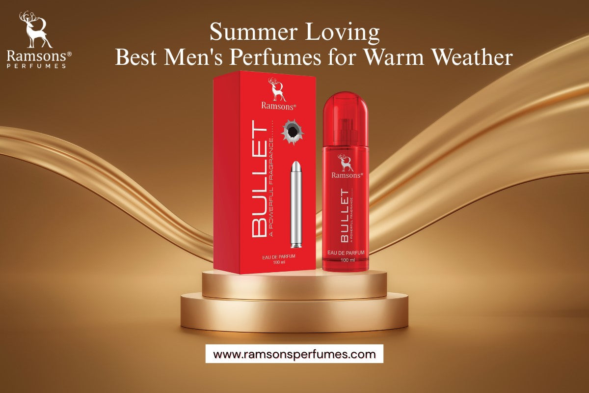 Ramsons Bullet perfume for men – best summer fragrance for warm weather, Eau de Parfum 100ml bottle and box.