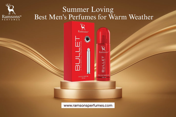 Ramsons Bullet perfume for men – best summer fragrance for warm weather, Eau de Parfum 100ml bottle and box.