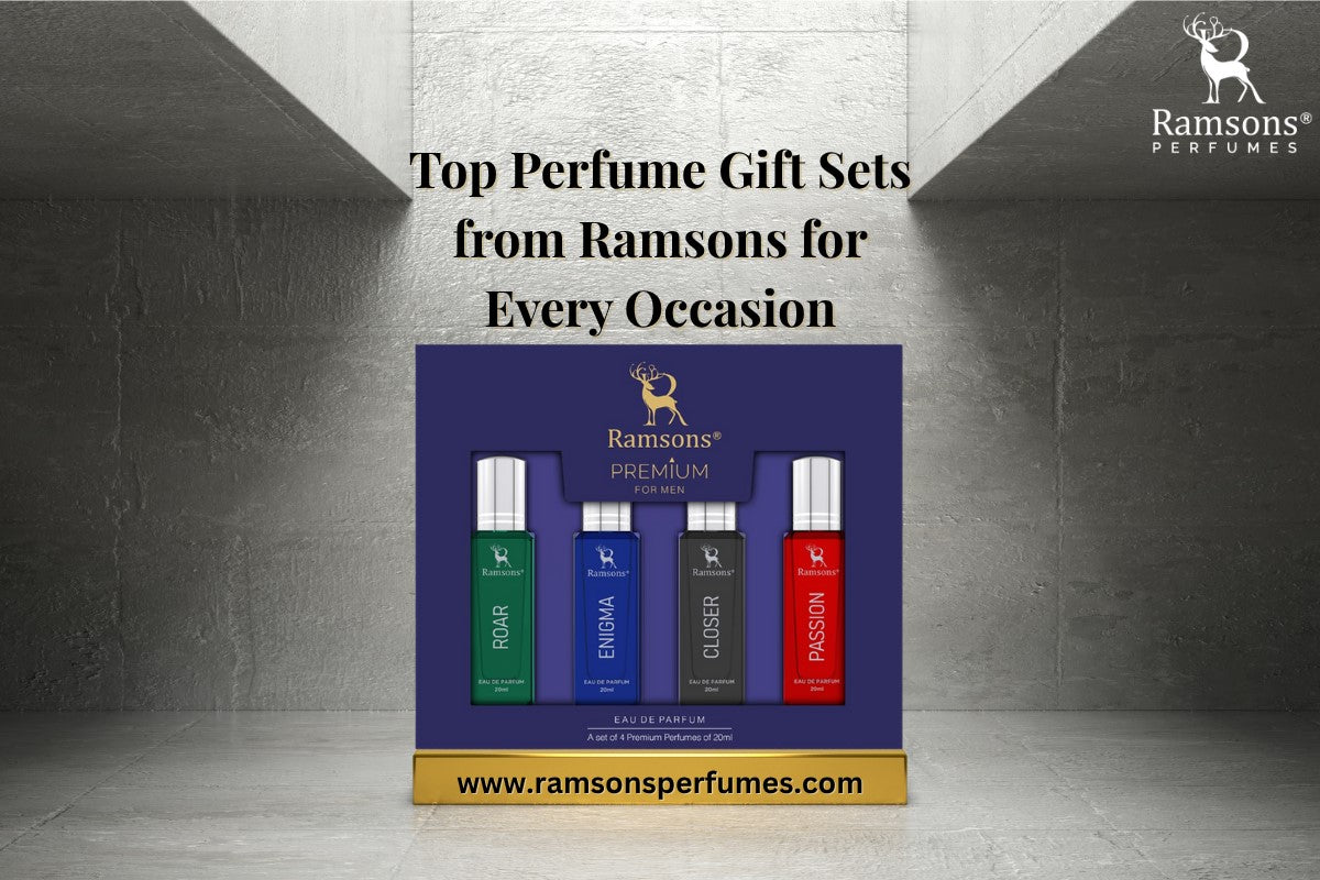 Ramsons Premium Perfume Gift Set for Men featuring Roar, Enigma, Closer, and Passion – Ideal for all occasions