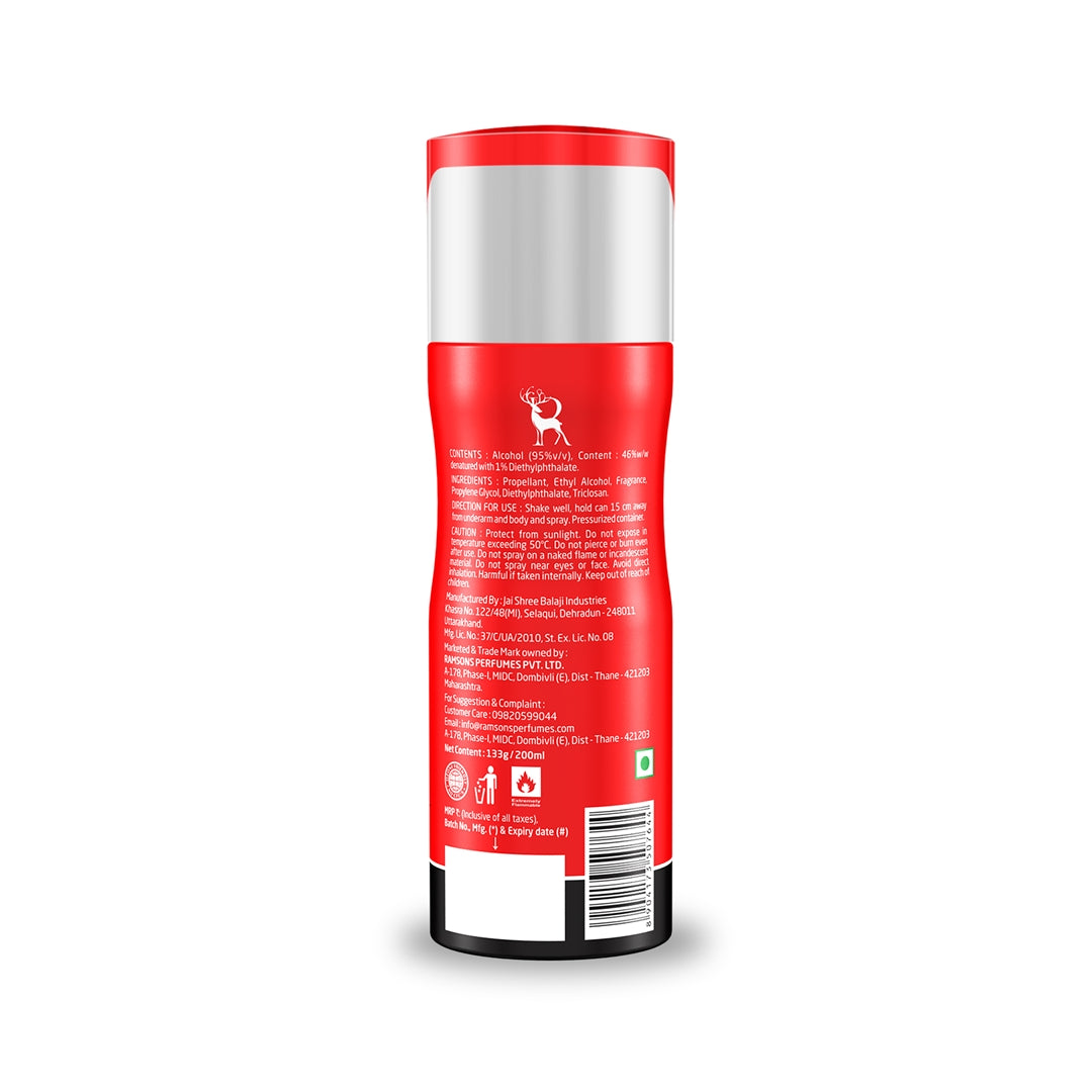 RED ZX BIKER Deodorant Spray