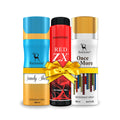 Red Zx Talc 100G, Sandy Shore & Once More 200ML Deo Combo Pack