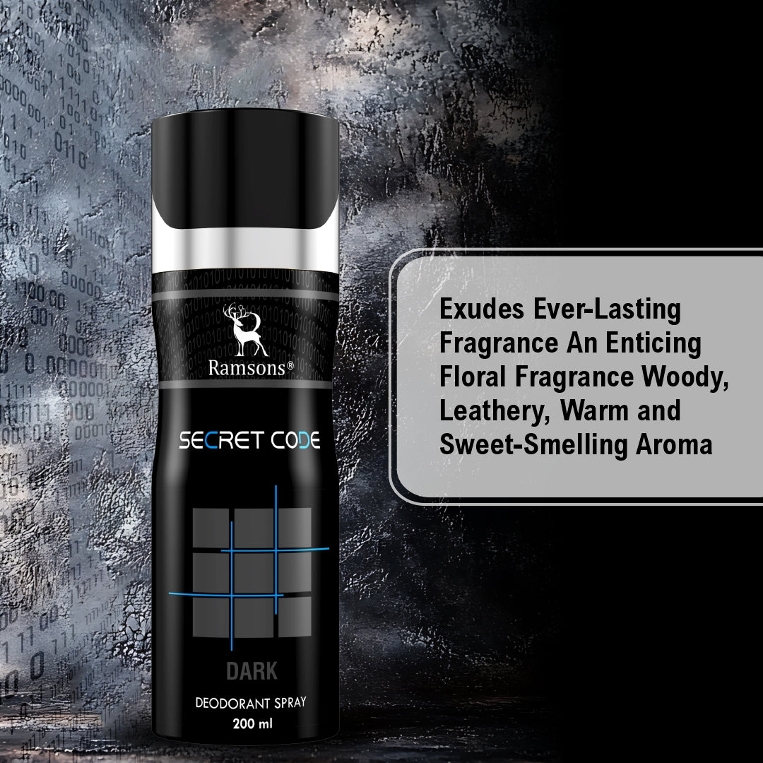 Secret Code Dark Deodorant Spray - 200ML