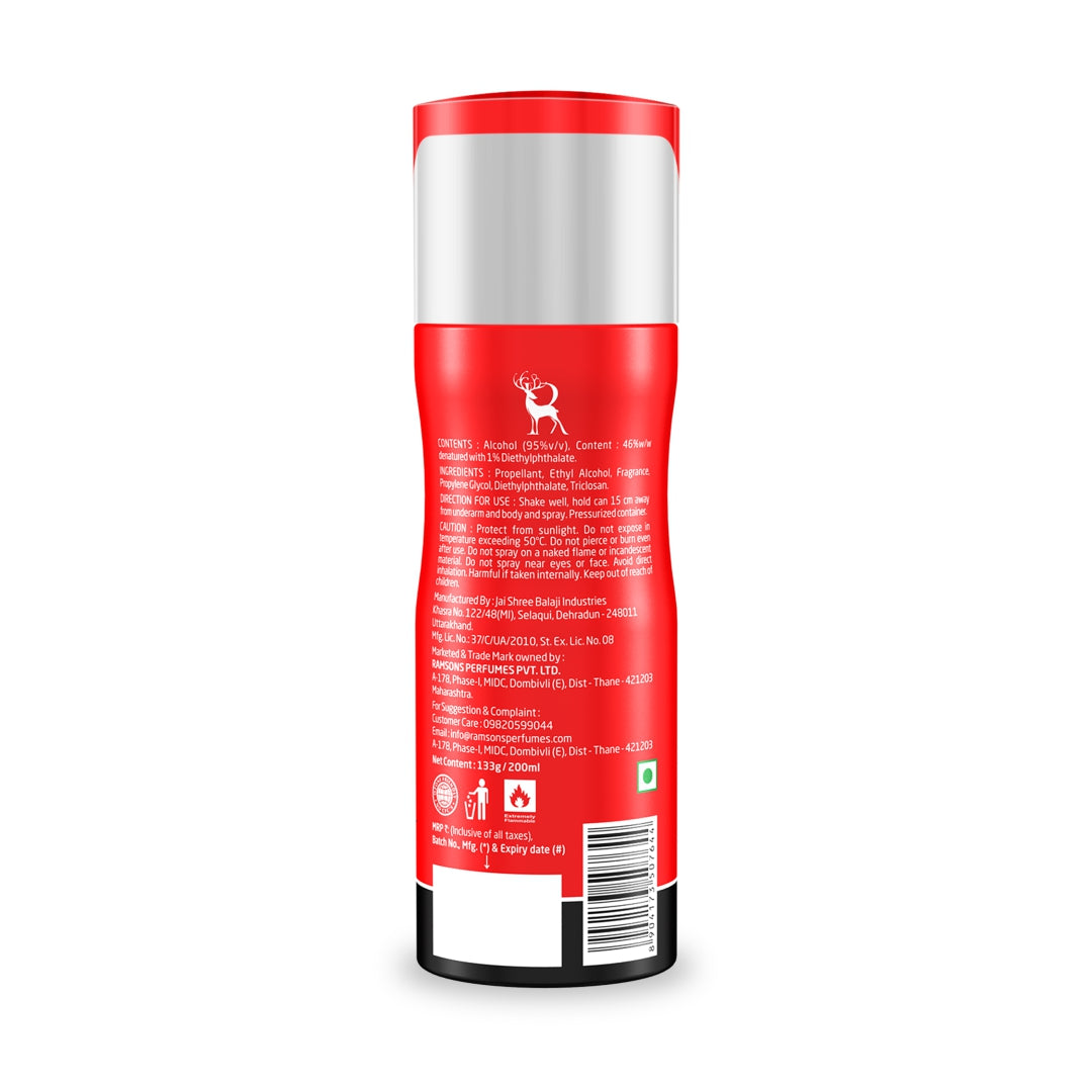 Red Zx Biker - Deodorant Spray - 200ML