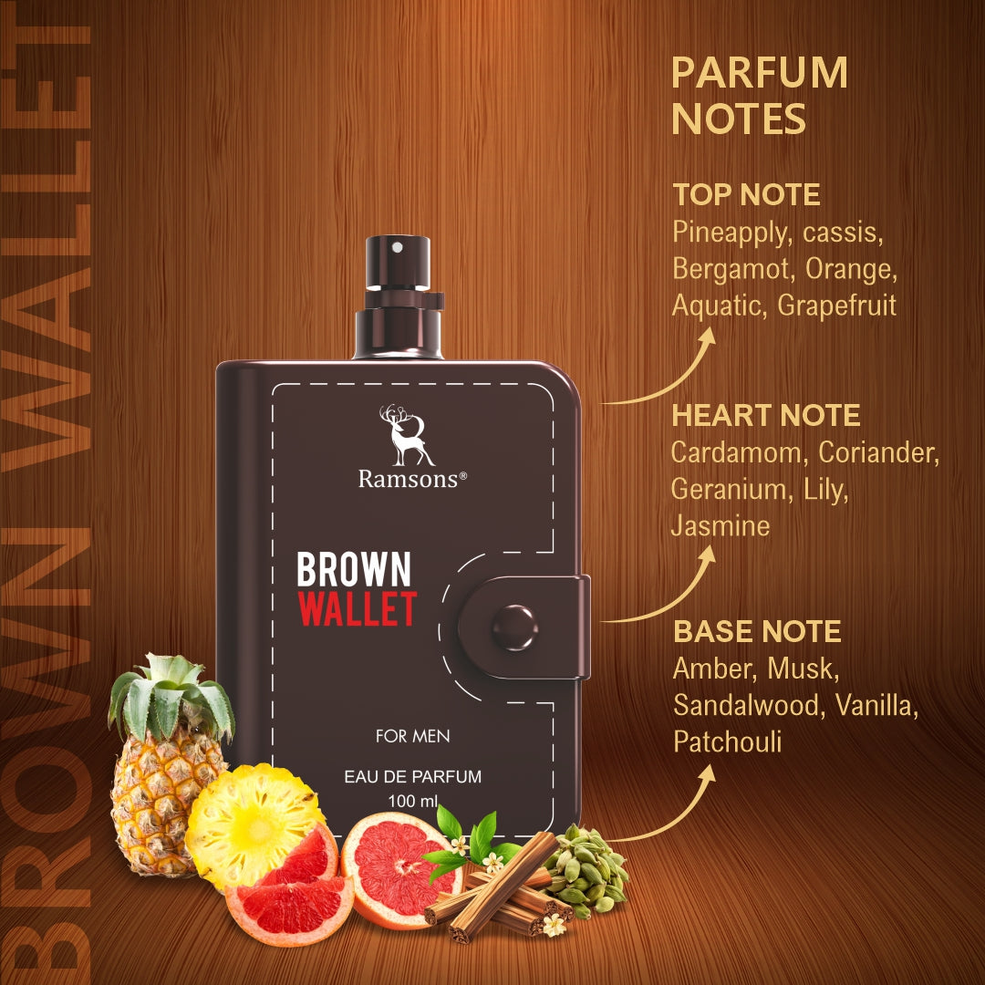 Brown Wallet For Men - Eau De Parfum - 100ML