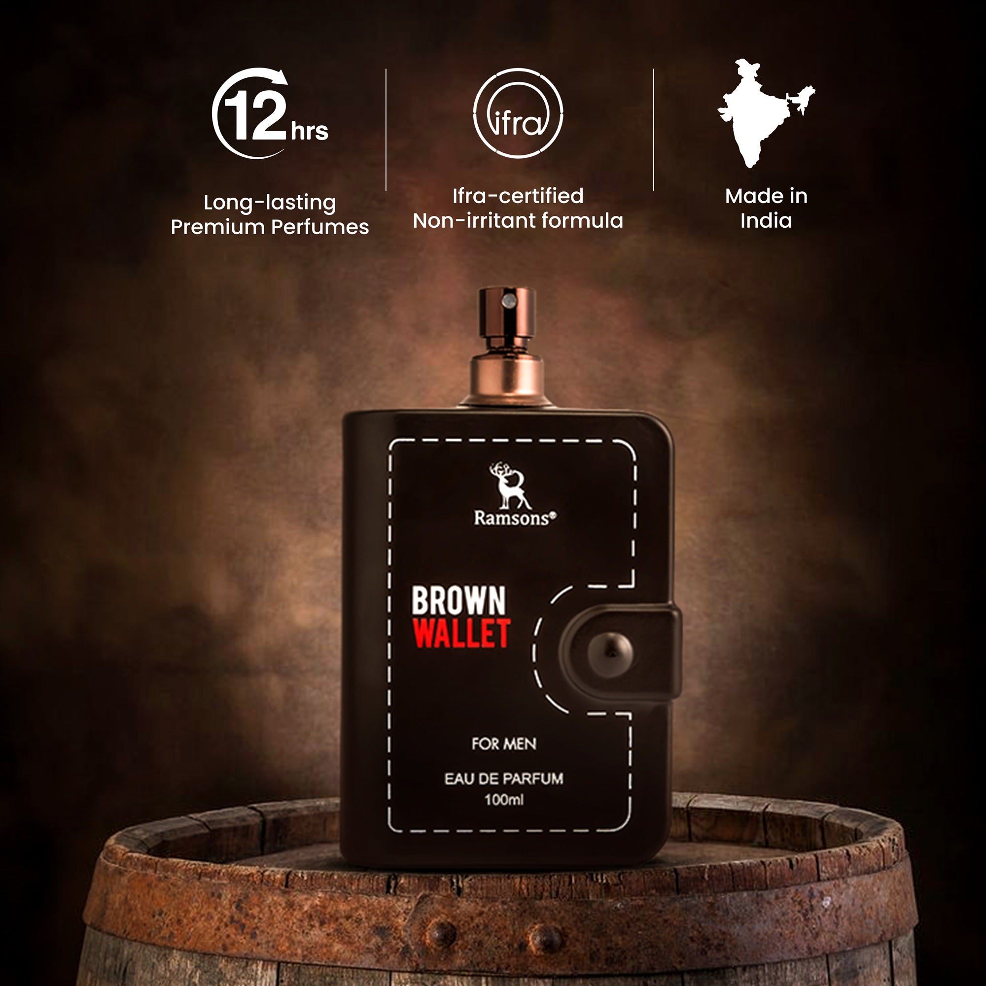 Brown Wallet For Men - Eau De Parfum - 100ML