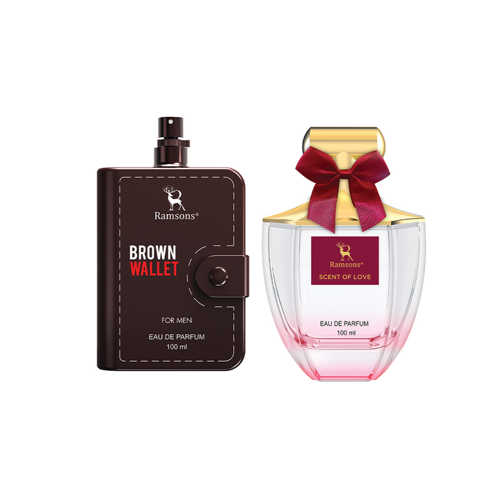 Brown Wallet & Scent of Love Parfum Combo Pack - 2 x 100ML