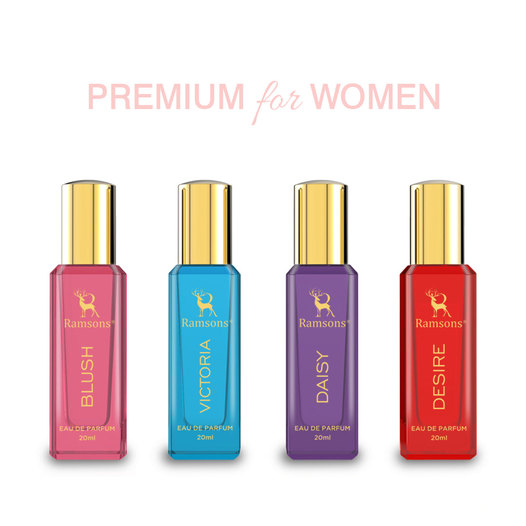 Ramsons Premium For Women - Blush, Victoria, Daisy, Desire 80ML Combo Pack