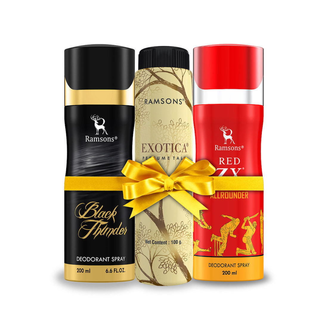 Exotica Talc 100G, Allrounder & Black Thunder 200ML Combo Pack