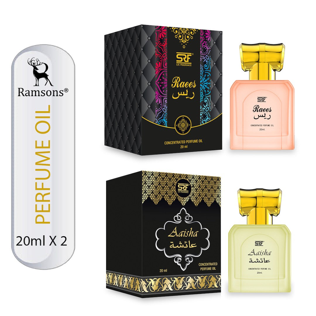 SRF Raees & Aaisha Concentrated Perfume Oil Combo Pack - 2 x 20ML