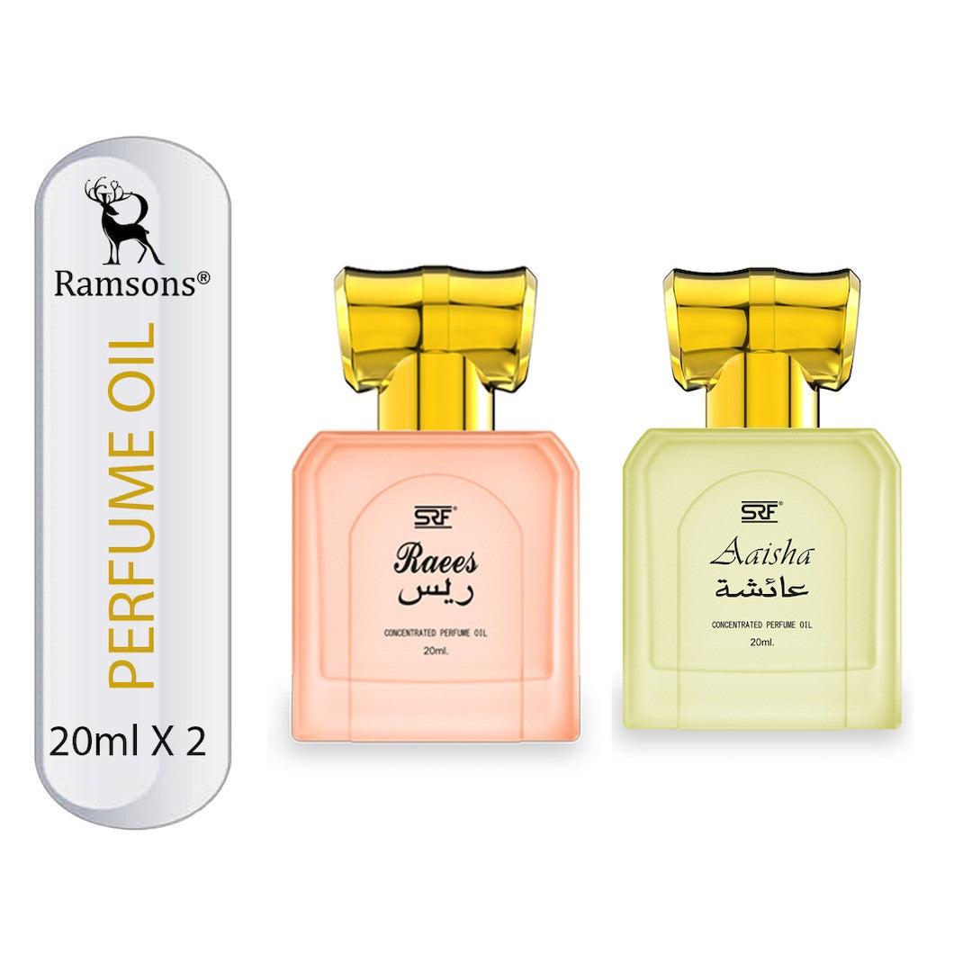 SRF Raees & Aaisha Concentrated Perfume Oil Combo Pack - 2 x 20ML