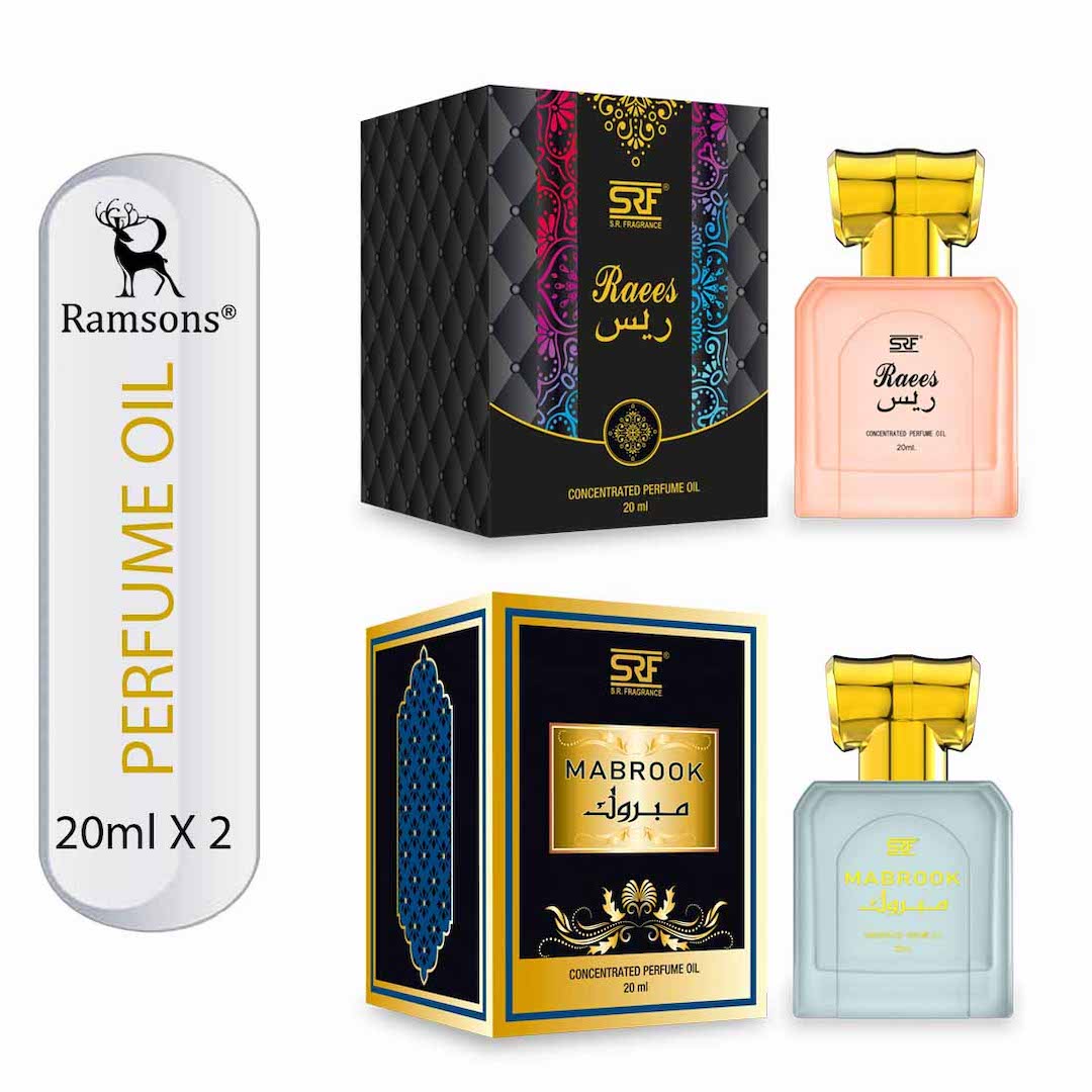 SRF Raees & Mabrook Concentrated Perfume Oil Combo Pack - 2 x 20ML