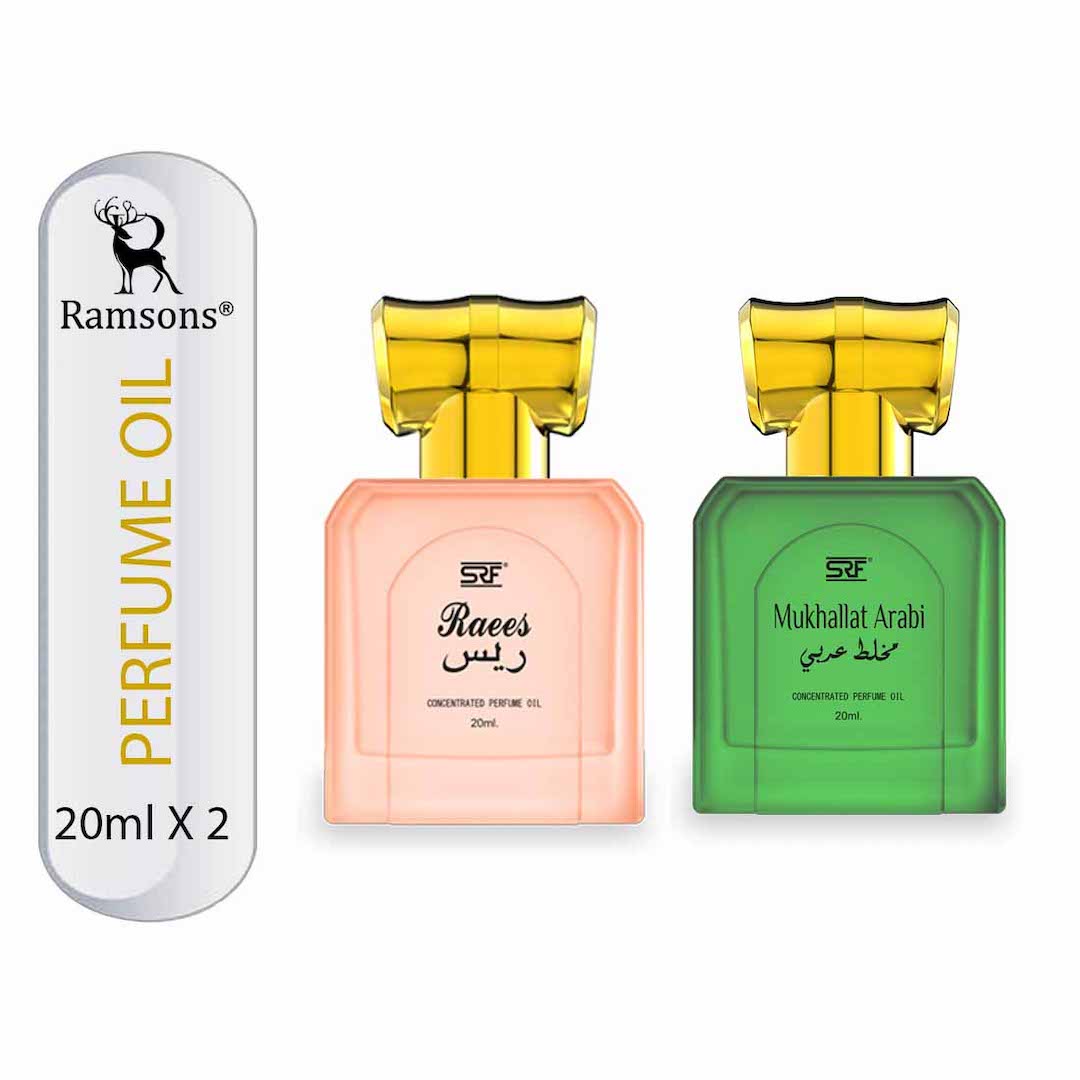 SRF Raees & Mukhallat Arabi Concentrated Perfume Oil Combo Pack - 2 x 20ML
