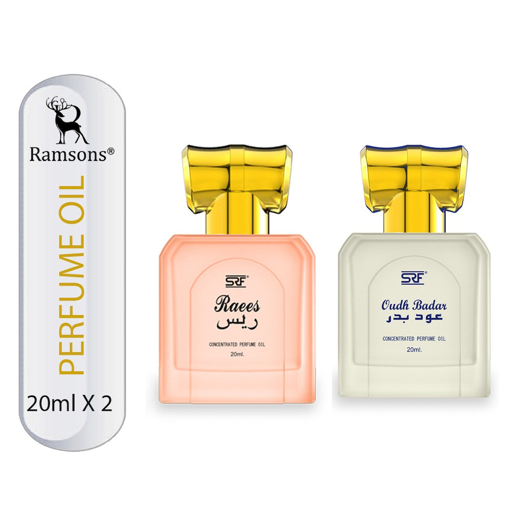 SRF Raees & Oudh Badar Concentrated Perfume Oil Combo Pack - 2 x 20ML