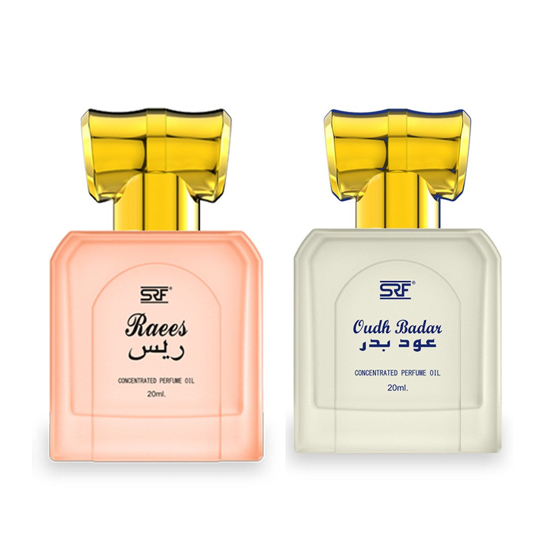 SRF Raees & Oudh Badar Concentrated Perfume Oil Combo Pack - 2 x 20ML