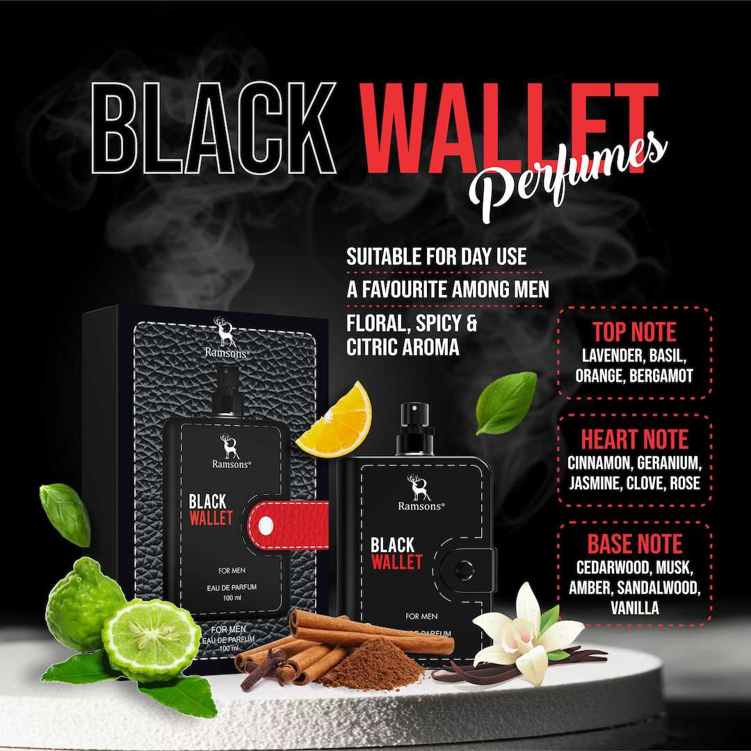 Black Wallet For Men - Eau De Parfum