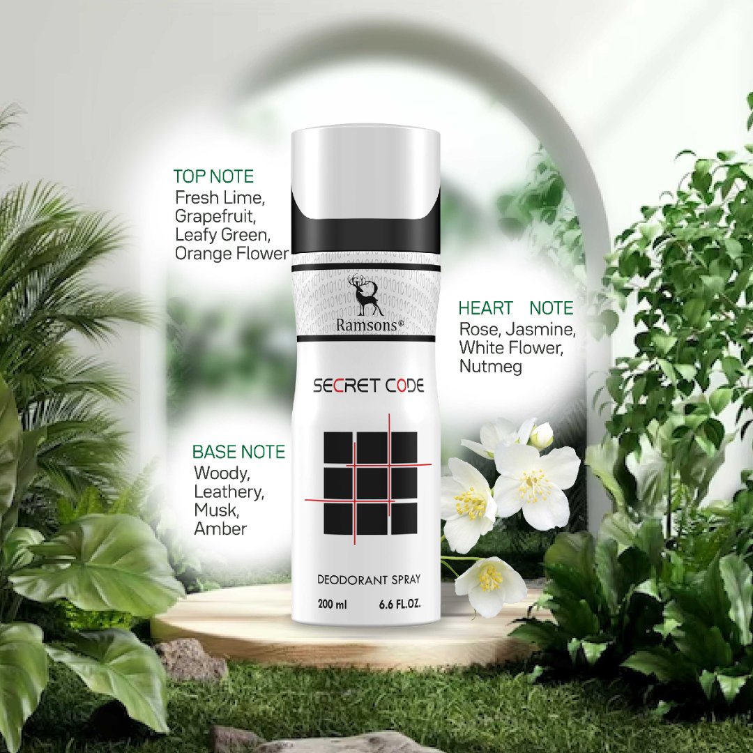 Secret Code - Deodorant Spray - 200ML – Ramsons Perfumes